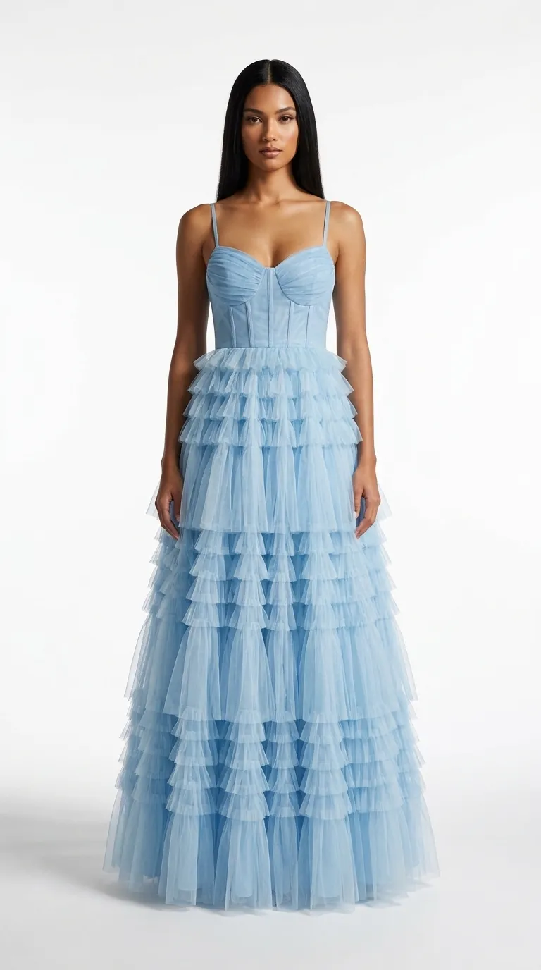Vestido Celeste, Gala